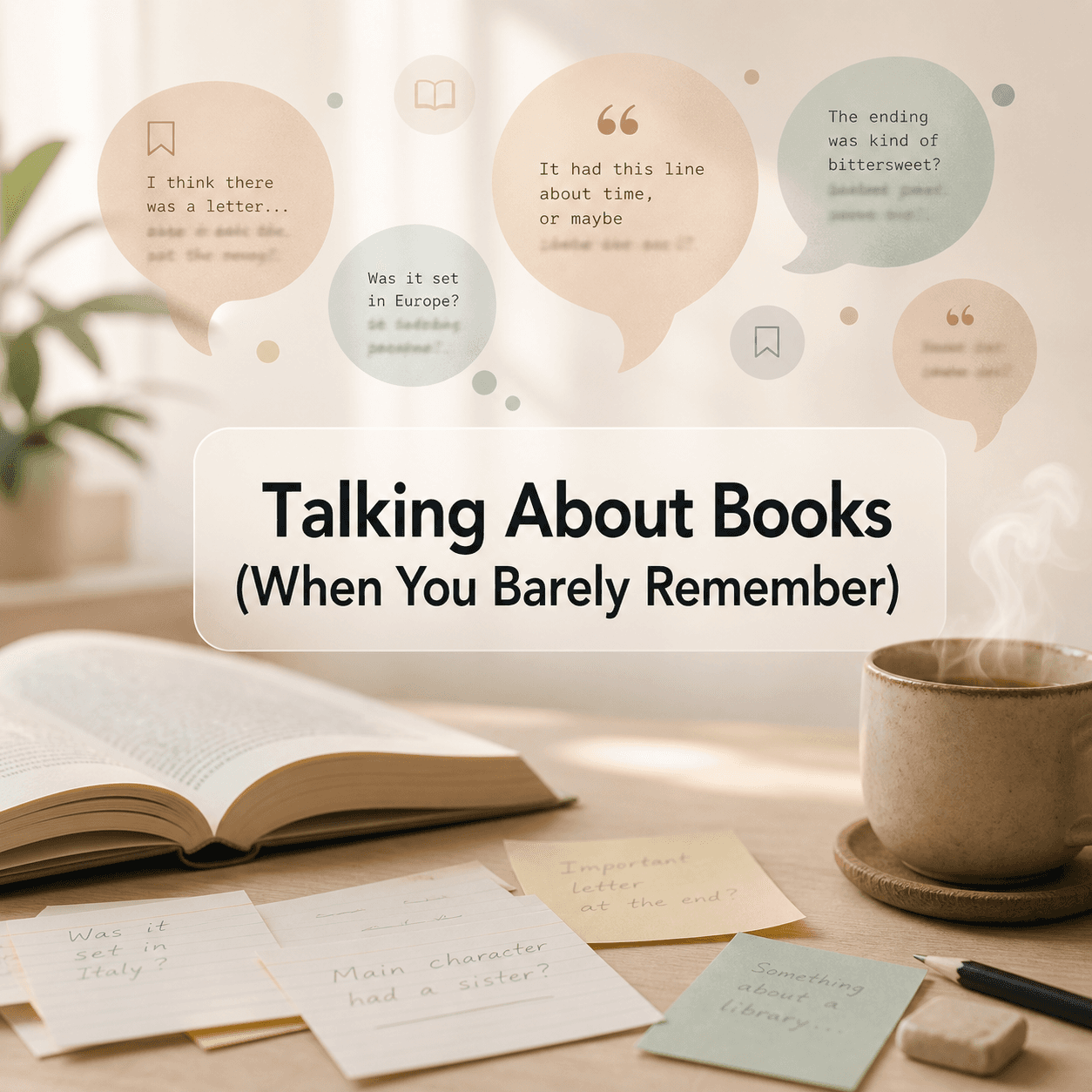 How to Talk About Books When You Don’t Remember Much