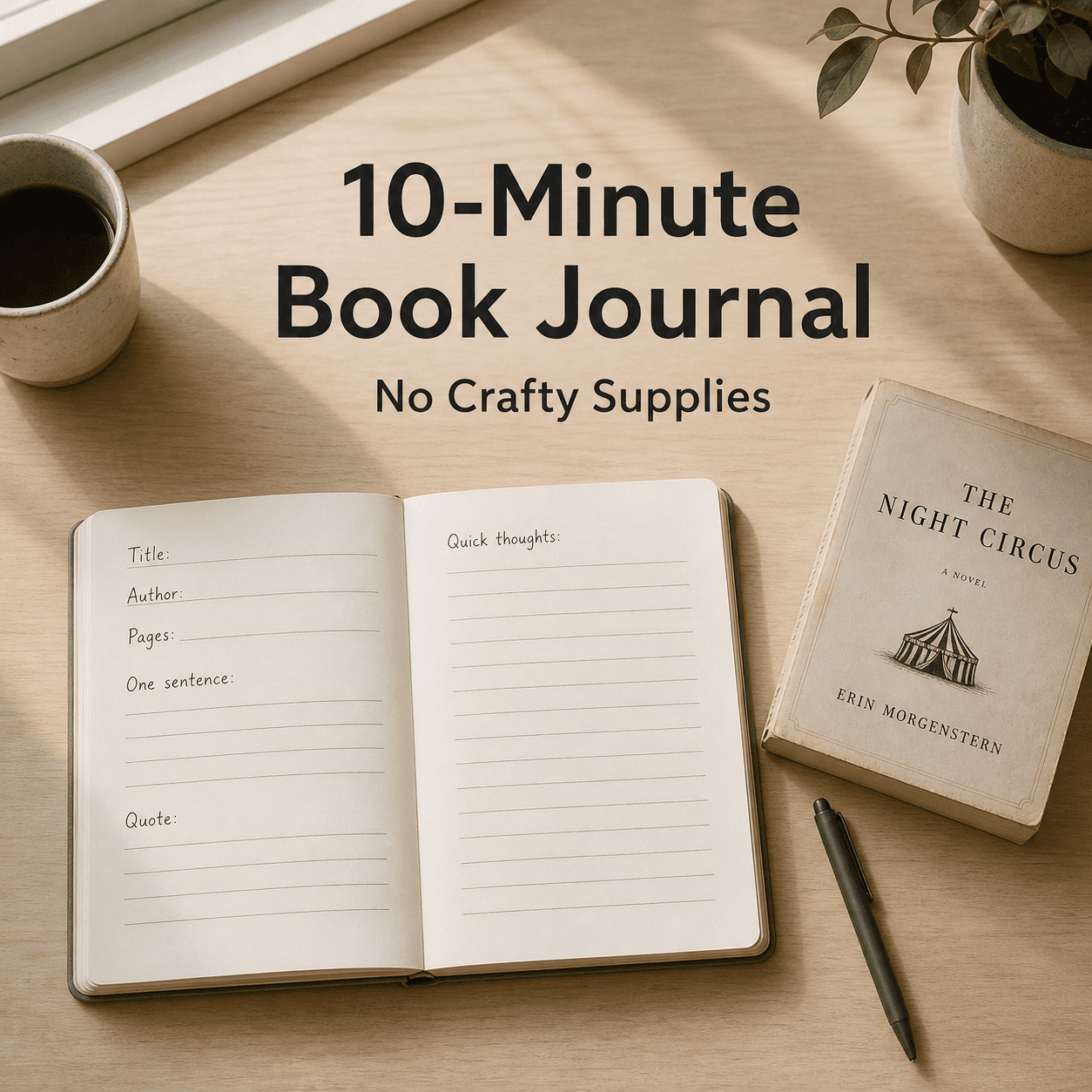 The 10-Minute Book Journal (No Crafty Supplies)