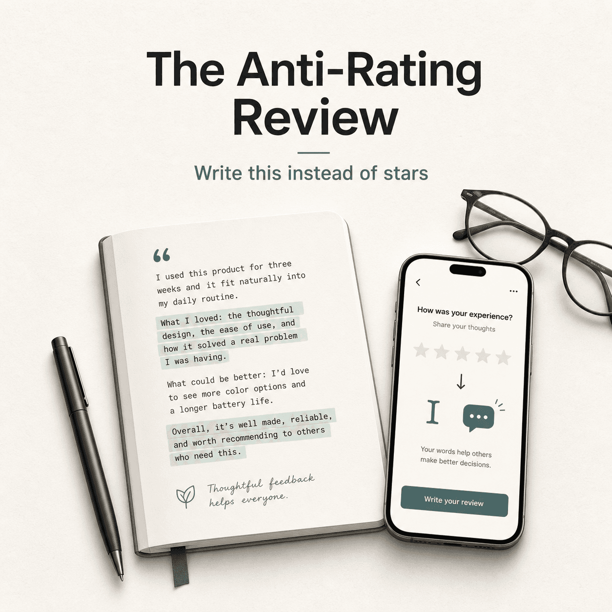 The Anti-Rating Review: Write This Instead of Stars